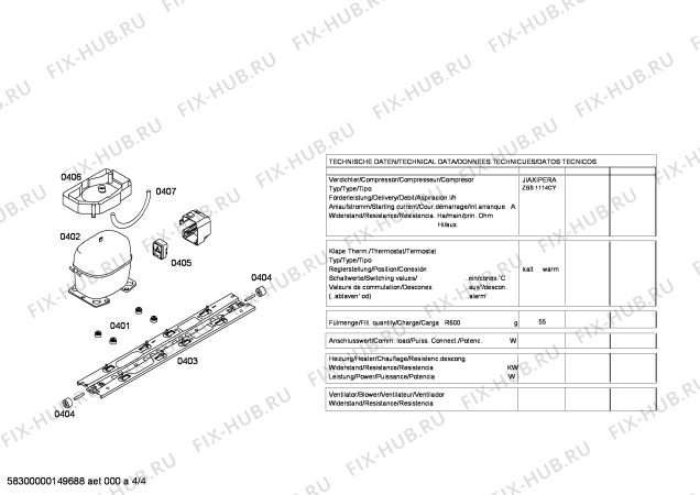 Схема №3 KDN40A03 с изображением Поднос для холодильной камеры Bosch 00679628