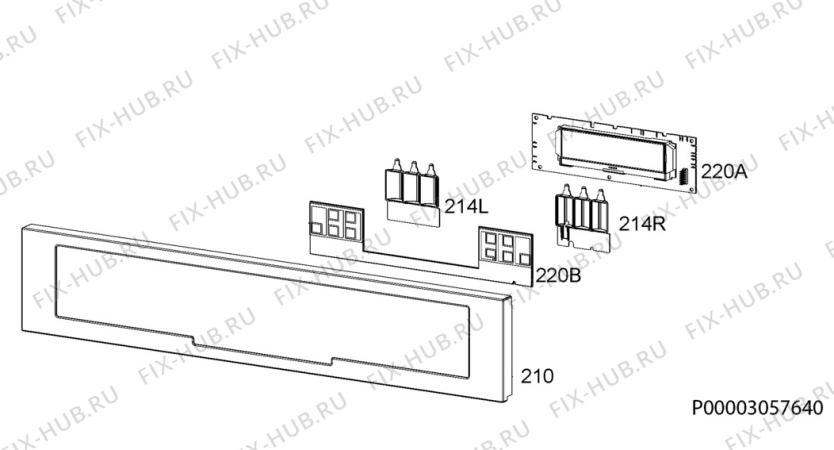 Взрыв-схема плиты (духовки) Electrolux EOV5700AAX - Схема узла Command panel 037