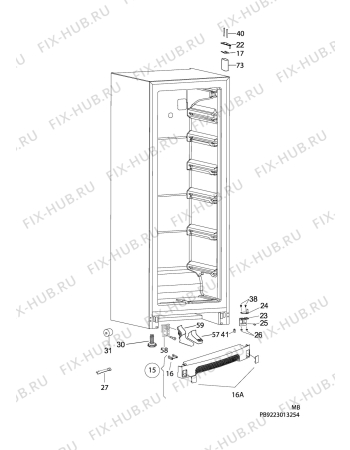 Взрыв-схема холодильника Electrolux EUF29530X - Схема узла C10 Cabinet