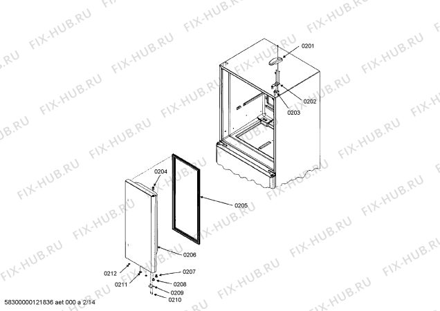 Взрыв-схема холодильника Gaggenau RY495300 - Схема узла 03