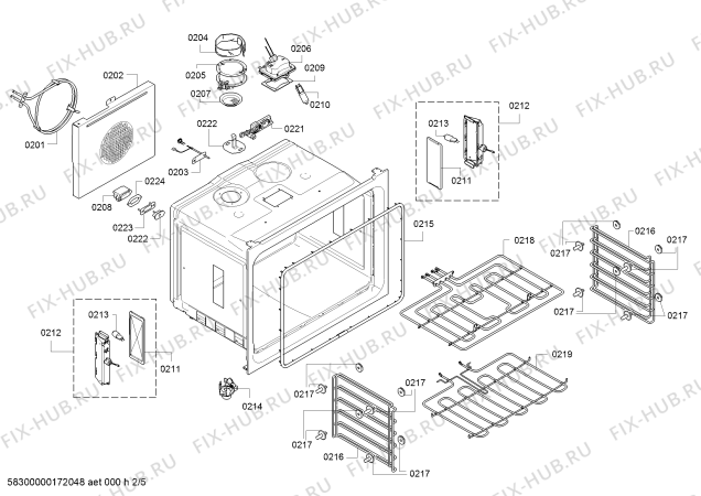 Схема №5 BO221110 с изображением Панель для плиты (духовки) Bosch 00608019