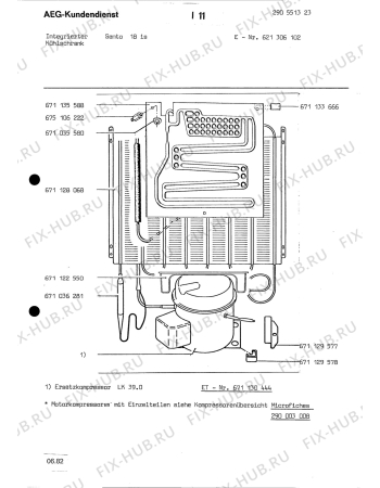 Схема №1 SANTO 187 NL с изображением Микрокомпрессор для холодильника Aeg 8996711304445