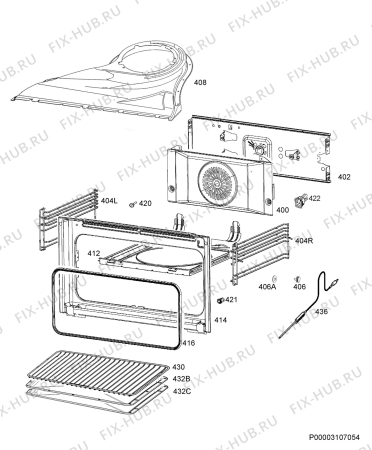 Взрыв-схема плиты (духовки) Electrolux EVYP0946AX - Схема узла Oven