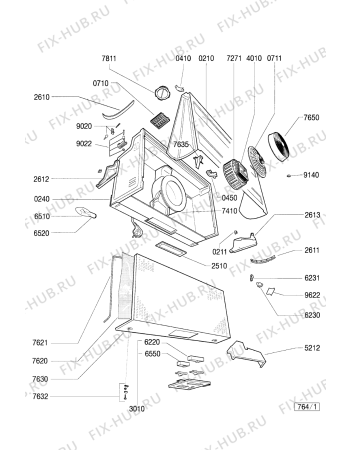 Схема №1 AKR 499 WH с изображением Запчасть для электровытяжки Whirlpool 481927738058