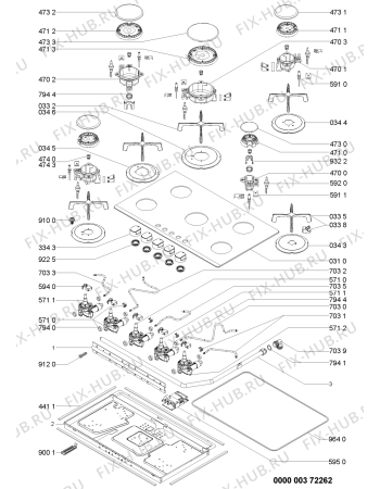 Схема №1 AKT 933 NB с изображением Труба для плиты (духовки) Whirlpool 481010334886