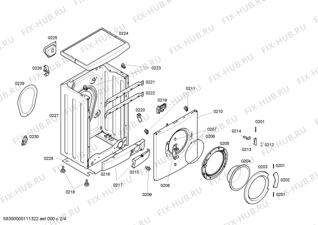 Схема №3 WFC40818TI с изображением Панель управления для стиральной машины Bosch 00449315