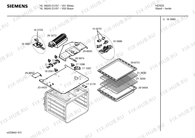 Схема №2 HL58245EU с изображением Панель управления для плиты (духовки) Siemens 00362627