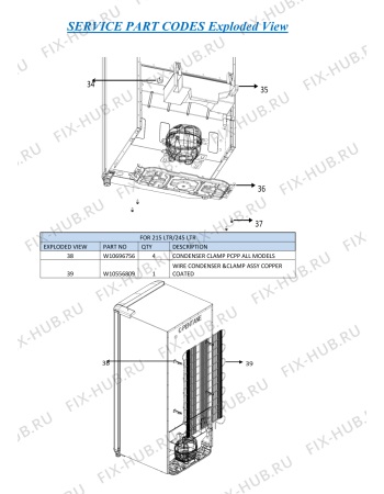 Схема №9 WMD 210 WH с изображением Запчасть для холодильной камеры Whirlpool 482000093394