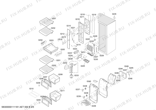 Схема №4 RS21KPSM1/XEG с изображением Цокольная панель для холодильника Bosch 00243039
