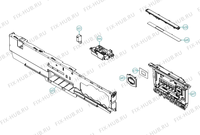 Взрыв-схема посудомоечной машины Cylinda DM840 HT Avh SE   -Stainless (401756, DW90.2) - Схема узла 06