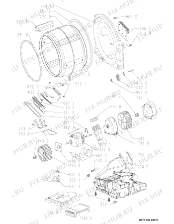 Схема №2 AWZ 8228 с изображением Модуль (плата) для сушильной машины Whirlpool 481221470149
