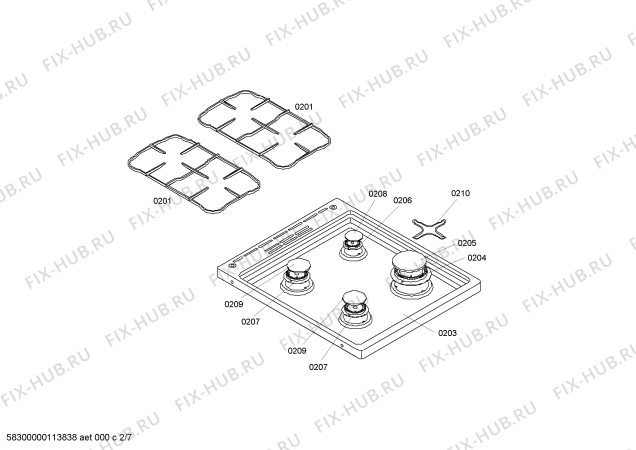 Схема №6 HY744500N с изображением Кольцо для плиты (духовки) Siemens 00602997