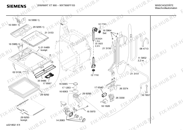 Схема №3 WXT900FF SIWAMAT XT 900 fuzzy plus с изображением Инструкция по эксплуатации для стиральной машины Siemens 00526910
