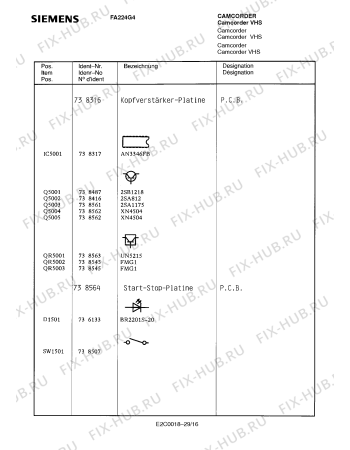 Схема №20 FA224G4 с изображением Модуль для видеотехники Siemens 00738303