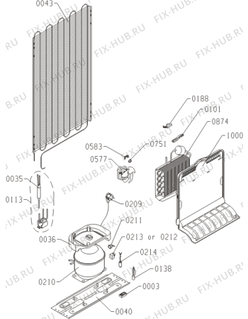 Взрыв-схема холодильника Korting KSI17895CNFZ (576836, HZFI2828AFV) - Схема узла 03