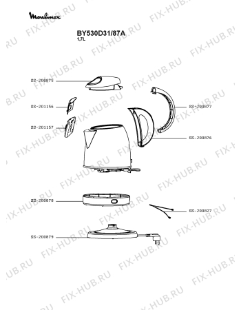 Схема №1 BY530D33/89A с изображением Покрытие для чайника (термопота) Moulinex SS-200877