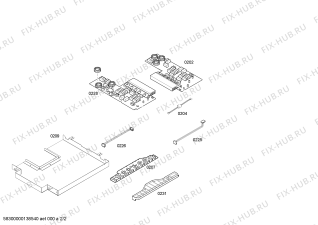 Взрыв-схема плиты (духовки) Siemens EH601TE11E SE.4I.60.BAS.X.X.Plano - Схема узла 02