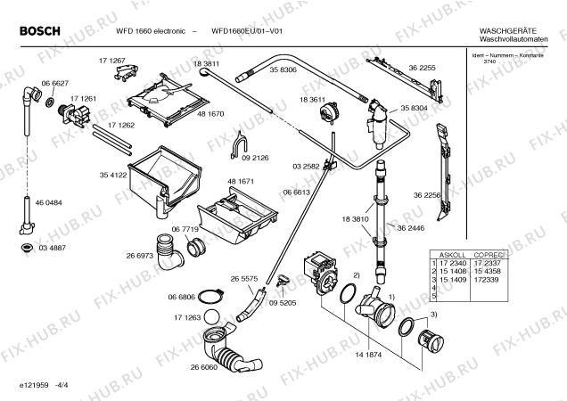 Схема №4 WFD1660EU WFD1660 electronic с изображением Панель управления для стиральной машины Bosch 00363343