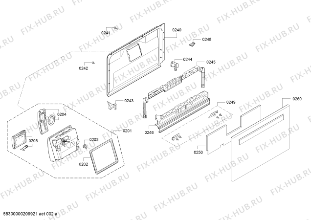 Схема №6 SK23E610TI с изображением Упор для посудомойки Bosch 00617650