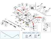 Схема №1 K97293AX (454355, 96-ZA) с изображением Трубка подачи газа для плиты (духовки) Gorenje 458119