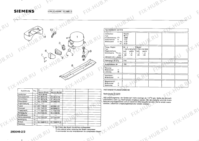 Взрыв-схема холодильника Siemens KS2688 - Схема узла 02