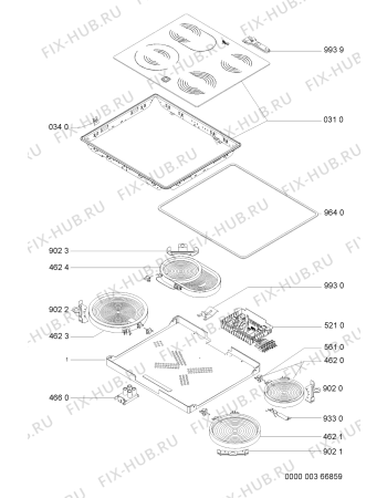 Схема №1 AKR 105/AL с изображением Другое для плиты (духовки) Whirlpool 481244039719