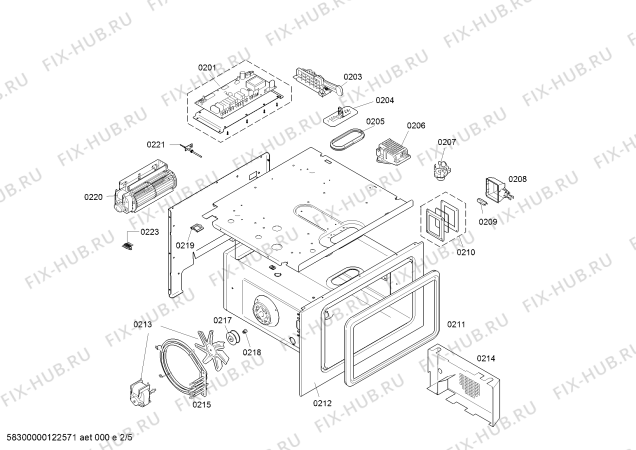 Схема №3 BS275110 с изображением Модуль управления для духового шкафа Bosch 00643963