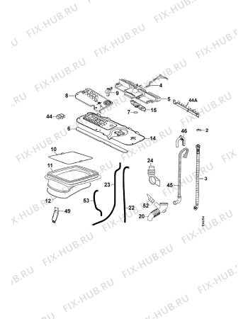 Взрыв-схема стиральной машины Aeg LAV41100 - Схема узла Water equipment