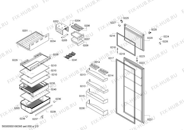 Схема №3 KD46NNW20N A+ с изображением Выдвижной ящик для холодильника Siemens 00688745