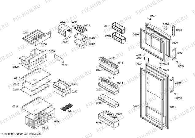 Схема №4 BD4655ANFS с изображением Крышка для холодильника Bosch 00668588