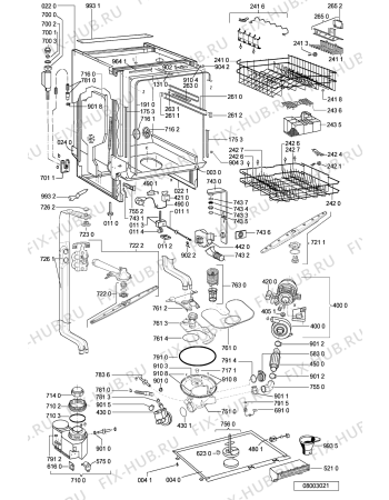 Схема №2 ADP 5560 WH с изображением Панель для посудомоечной машины Whirlpool 481245371781