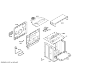 Схема №3 3HT515X с изображением Передняя часть корпуса для плиты (духовки) Bosch 00477846