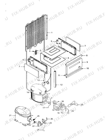 Взрыв-схема холодильника Tricity Bendix EBR5AL - Схема узла Cooling system 017