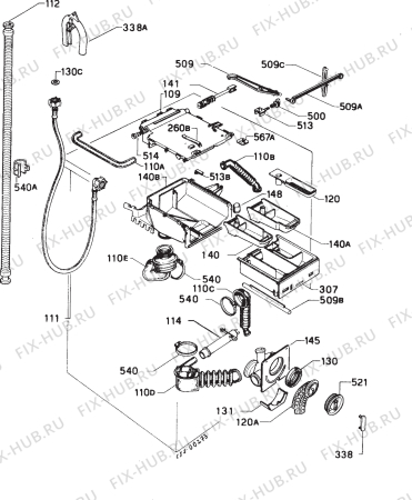 Взрыв-схема стиральной машины Frigidaire IMPERIAL3804 - Схема узла Hydraulic System 272