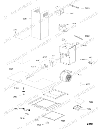 Схема №1 AKR 468/IX с изображением Электромодуль для вентиляции Whirlpool 481221470793