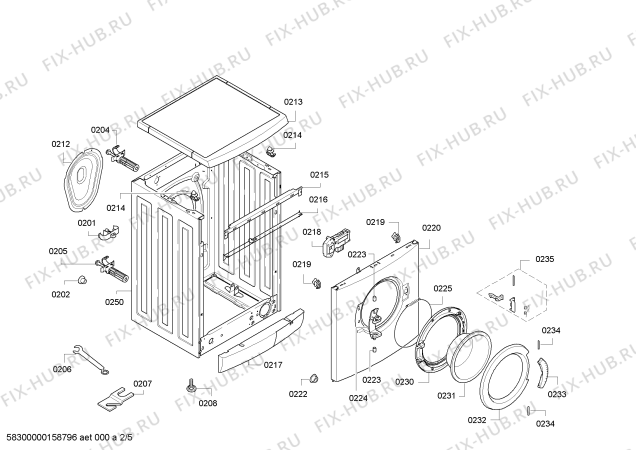 Схема №3 KWF71415 Koenic с изображением Вкладыш в панель для стиралки Bosch 00656298