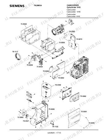 Схема №15 FA266G4 с изображением Трансформатор для видеотехники Siemens 00792425