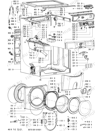 Схема №2 AWM 8990-NORDIC с изображением Обшивка для стиральной машины Whirlpool 481245215932