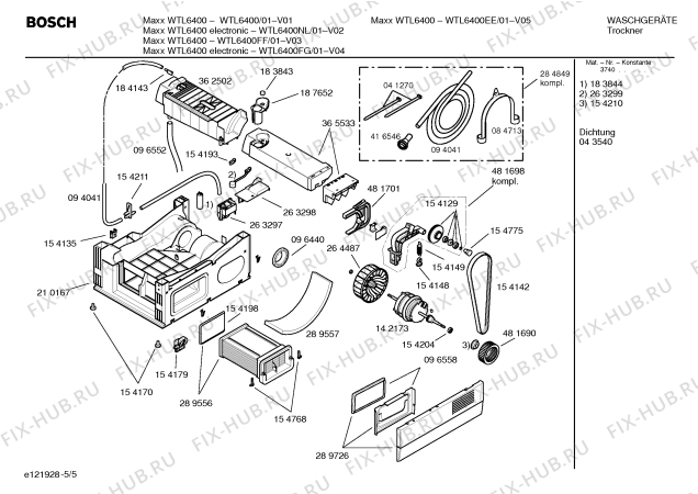 Схема №4 WTL6400FG Maxx WTL6400 electronic с изображением Панель управления для сушильной машины Bosch 00362983