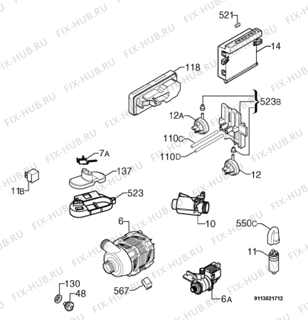 Взрыв-схема посудомоечной машины Kuppersbusch IGV65.0 - Схема узла Electrical equipment 268