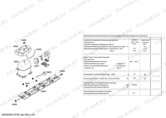 Схема №3 P1KCL4406D с изображением Панель управления для холодильной камеры Bosch 00475341