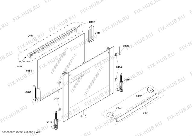 Схема №5 HBN230451 с изображением Панель управления для духового шкафа Bosch 00660194