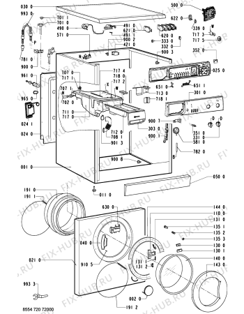 Схема №2 WAS 4540/3 с изображением Ручка (крючок) люка для стиралки Whirlpool 481249818343