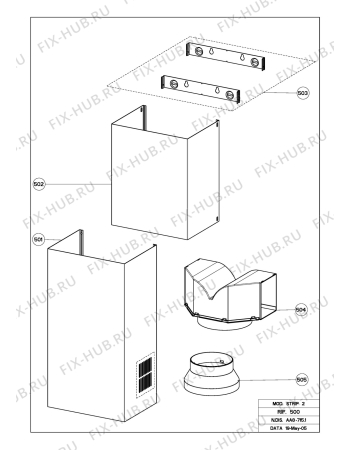 Взрыв-схема вытяжки Beko CWB 6441 BN (8991553200) - CWB 6441 BN1