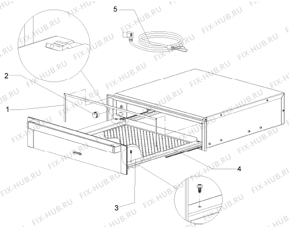 Схема №1 BWD1102X (231372, G15M6) с изображением Прокладка для электрошкафа для подогрева посуды Gorenje 260229