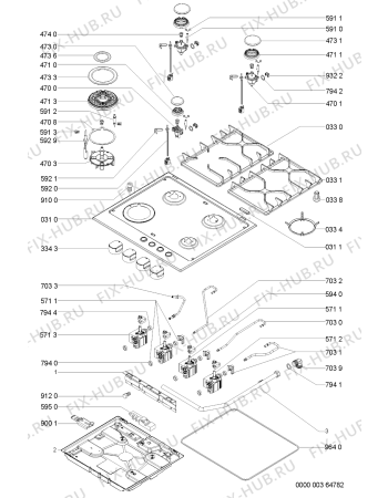 Схема №1 AKT699IX (F091956) с изображением Руководство для плиты (духовки) Indesit C00368637