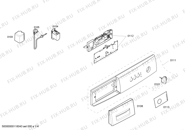 Схема №4 WS10F062PL IQ 100 с изображением Силовой модуль для стиральной машины Bosch 00664069