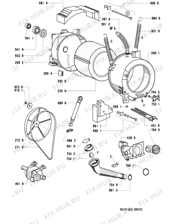 Схема №2 AWM 563/A с изображением Вложение для стиралки Whirlpool 481945919616