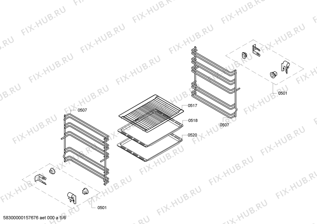Схема №5 HP243521M с изображением Уплотнитель для плиты (духовки) Bosch 00624998
