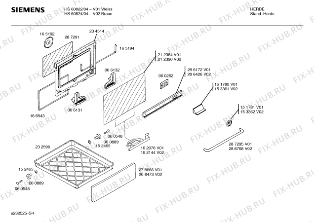 Схема №5 HS60822 с изображением Ручка выбора температуры для плиты (духовки) Siemens 00163251